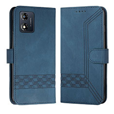 Coque Portefeuille Livre Cuir Etui Clapet YX4 pour Motorola Moto E13 Bleu