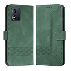 Coque Portefeuille Livre Cuir Etui Clapet YX4 pour Motorola Moto E13 Vert