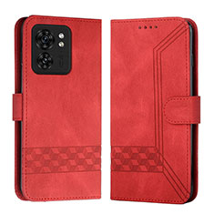 Coque Portefeuille Livre Cuir Etui Clapet YX4 pour Motorola Moto Edge (2023) 5G Rouge