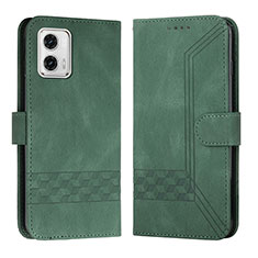 Coque Portefeuille Livre Cuir Etui Clapet YX4 pour Motorola Moto G53 5G Vert