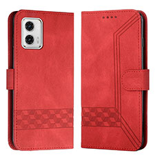 Coque Portefeuille Livre Cuir Etui Clapet YX4 pour Motorola Moto G53j 5G Rouge