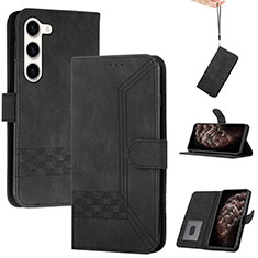 Coque Portefeuille Livre Cuir Etui Clapet YX4 pour Samsung Galaxy S23 5G Noir