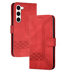 Coque Portefeuille Livre Cuir Etui Clapet YX4 pour Samsung Galaxy S24 5G Rouge