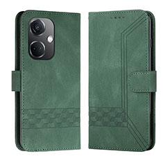 Coque Portefeuille Livre Cuir Etui Clapet YX5 pour Oppo K11 5G Vert