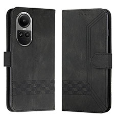 Coque Portefeuille Livre Cuir Etui Clapet YX5 pour Oppo Reno10 5G Noir