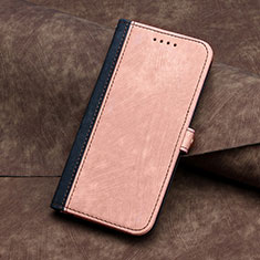 Coque Portefeuille Livre Cuir Etui Clapet YX5 pour Samsung Galaxy S22 5G Or Rose