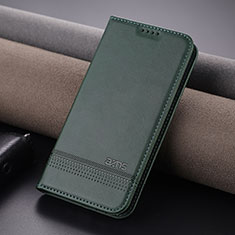 Coque Portefeuille Livre Cuir Etui Clapet YZ1 pour Apple iPhone 15 Pro Max Vert