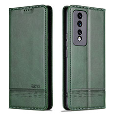 Coque Portefeuille Livre Cuir Etui Clapet YZ1 pour Huawei Honor 80 GT 5G Vert