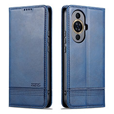 Coque Portefeuille Livre Cuir Etui Clapet YZ1 pour Huawei Nova 11 Bleu