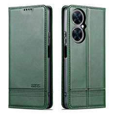 Coque Portefeuille Livre Cuir Etui Clapet YZ1 pour Huawei Nova 11i Vert