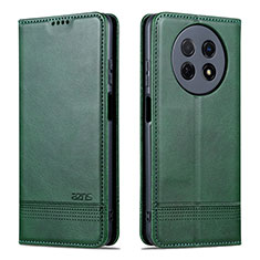 Coque Portefeuille Livre Cuir Etui Clapet YZ1 pour Huawei Nova Y91 Vert