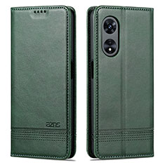 Coque Portefeuille Livre Cuir Etui Clapet YZ1 pour Oppo A78 5G Vert