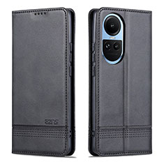 Coque Portefeuille Livre Cuir Etui Clapet YZ1 pour Oppo Reno10 5G Noir