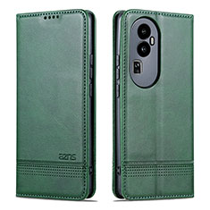 Coque Portefeuille Livre Cuir Etui Clapet YZ1 pour Oppo Reno10 Pro+ Plus 5G Vert