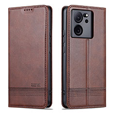 Coque Portefeuille Livre Cuir Etui Clapet YZ1 pour Xiaomi Redmi K60 Ultra 5G Marron