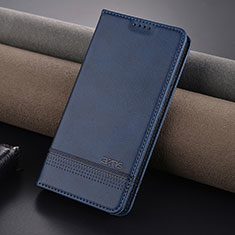 Coque Portefeuille Livre Cuir Etui Clapet YZ2 pour Xiaomi Mi 14 Pro 5G Bleu