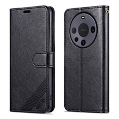 Coque Portefeuille Livre Cuir Etui Clapet YZ3 pour Huawei Mate 60 Noir