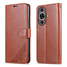 Coque Portefeuille Livre Cuir Etui Clapet YZ3 pour Huawei Nova 11 Marron