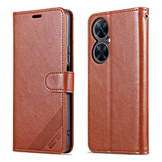 Coque Portefeuille Livre Cuir Etui Clapet YZ3 pour Huawei Nova 11i Marron