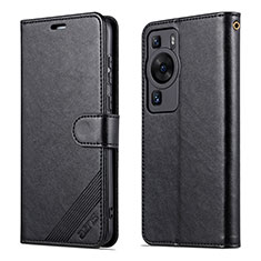 Coque Portefeuille Livre Cuir Etui Clapet YZ3 pour Huawei P60 Noir