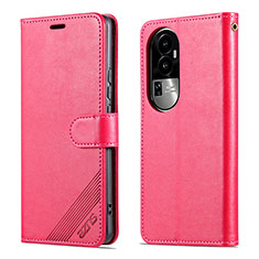 Coque Portefeuille Livre Cuir Etui Clapet YZ3 pour Oppo Reno10 Pro+ Plus 5G Rose Rouge