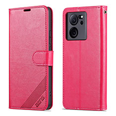 Coque Portefeuille Livre Cuir Etui Clapet YZ3 pour Xiaomi Redmi K60 Ultra 5G Rose Rouge