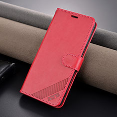 Coque Portefeuille Livre Cuir Etui Clapet YZ3 pour Xiaomi Redmi Note 13 Pro+ Plus 5G Rose Rouge