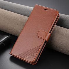 Coque Portefeuille Livre Cuir Etui Clapet YZ4 pour Huawei P60 Art Marron