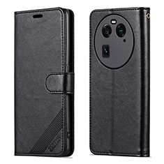 Coque Portefeuille Livre Cuir Etui Clapet YZ4 pour Oppo Find X6 Pro 5G Noir