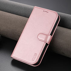 Coque Portefeuille Livre Cuir Etui Clapet YZ5 pour Apple iPhone 15 Pro Max Or Rose