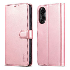 Coque Portefeuille Livre Cuir Etui Clapet YZ5 pour Oppo A78 4G Or Rose