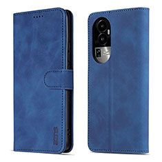 Coque Portefeuille Livre Cuir Etui Clapet YZ5 pour Oppo Reno10 Pro+ Plus 5G Bleu