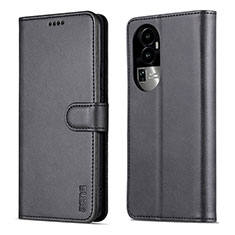 Coque Portefeuille Livre Cuir Etui Clapet YZ5 pour Oppo Reno10 Pro+ Plus 5G Noir