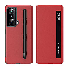 Coque Portefeuille Livre Cuir Etui Clapet ZL1 pour Huawei Honor Magic Vs Ultimate 5G Rouge