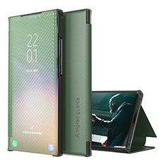 Coque Portefeuille Livre Cuir Etui Clapet ZL1 pour Samsung Galaxy A12 5G Vert