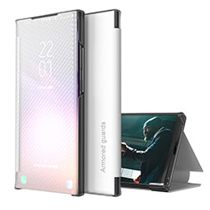 Coque Portefeuille Livre Cuir Etui Clapet ZL1 pour Samsung Galaxy A32 5G Argent