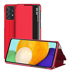 Coque Portefeuille Livre Cuir Etui Clapet ZL1 pour Samsung Galaxy A52 4G Rouge