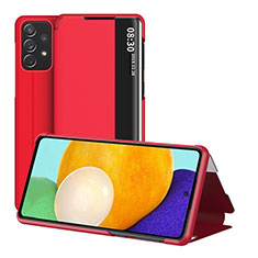 Coque Portefeuille Livre Cuir Etui Clapet ZL1 pour Samsung Galaxy A52 5G Rouge