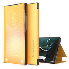 Coque Portefeuille Livre Cuir Etui Clapet ZL1 pour Samsung Galaxy F62 5G Jaune