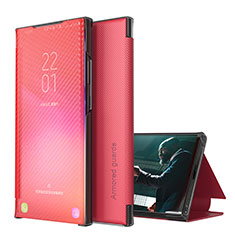 Coque Portefeuille Livre Cuir Etui Clapet ZL1 pour Samsung Galaxy F62 5G Rouge
