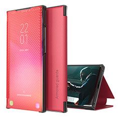Coque Portefeuille Livre Cuir Etui Clapet ZL1 pour Samsung Galaxy M12 Rouge