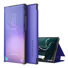 Coque Portefeuille Livre Cuir Etui Clapet ZL1 pour Samsung Galaxy M12 Violet