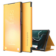 Coque Portefeuille Livre Cuir Etui Clapet ZL1 pour Samsung Galaxy S23 5G Jaune