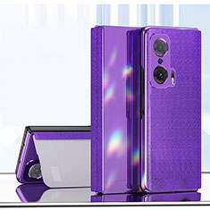 Coque Portefeuille Livre Cuir Etui Clapet ZL2 pour Huawei Honor Magic V 5G Violet