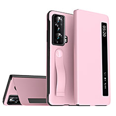 Coque Portefeuille Livre Cuir Etui Clapet ZL2 pour Huawei Honor Magic Vs 5G Or Rose