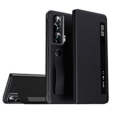 Coque Portefeuille Livre Cuir Etui Clapet ZL2 pour Huawei Honor Magic Vs Ultimate 5G Noir