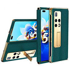 Coque Portefeuille Livre Cuir Etui Clapet ZL2 pour Huawei Mate X2 Vert