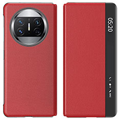 Coque Portefeuille Livre Cuir Etui Clapet ZL2 pour Huawei Mate X5 Rouge