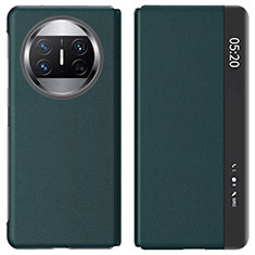 Coque Portefeuille Livre Cuir Etui Clapet ZL2 pour Huawei Mate X5 Vert