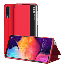 Coque Portefeuille Livre Cuir Etui Clapet ZL2 pour Samsung Galaxy A30S Rouge